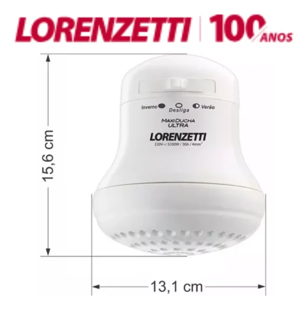 Chuveiro Maxi Ducha Ultra 220v 5500w Lorenzetti - Image 3