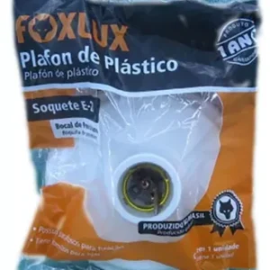 Plafon Plástico Bocal Porcelana Branco Foxlux