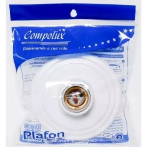 Plafonier Plafon Branco Bocal Porcelana E27 100w Redondo Rad