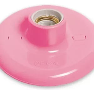 Plafon Plafonier Rosa Com Soquete Porcelana E27