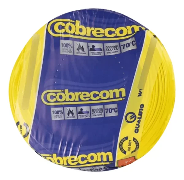 Cabo Flexível 2,5mm 750v Amarelo Cobrecom