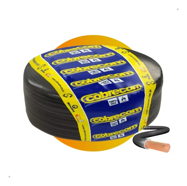 Cabo Flexível Cobrecom 2,5mm 750v preto