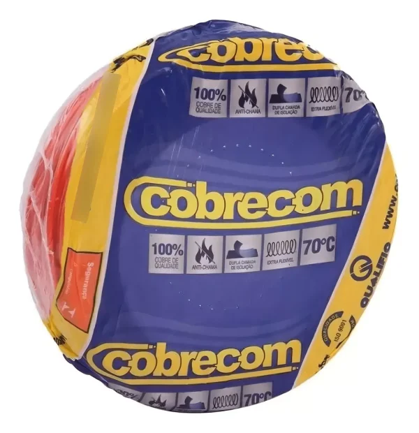 Cabo Cobrecom Flexivel 2,5mm Vermelho