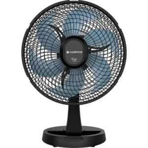 Ventilador De Mesa Cadence Fresh Mini VRT310 30cm Preto /Azul 6 pás 127V