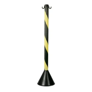 Pedestal Segurança/Sinalização Plástico Preto/Amarelo 95Cm