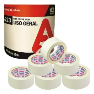Fita Crepe Uso Geral Larga Pintura 48mm X 50m