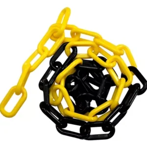 Corrente para calha Zebrada Elo Pequeno Sinalização Cor Preto Amarelo