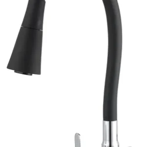 Torneira Preta Flexível Para Parede Gourmet 2 Jatos